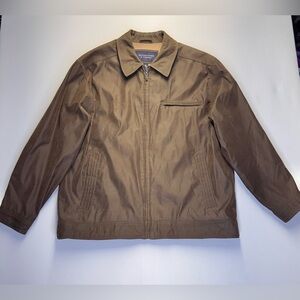 Roundtree & Yorke Mens Size XL Brown Field Coat Jacket classic casual soft shell